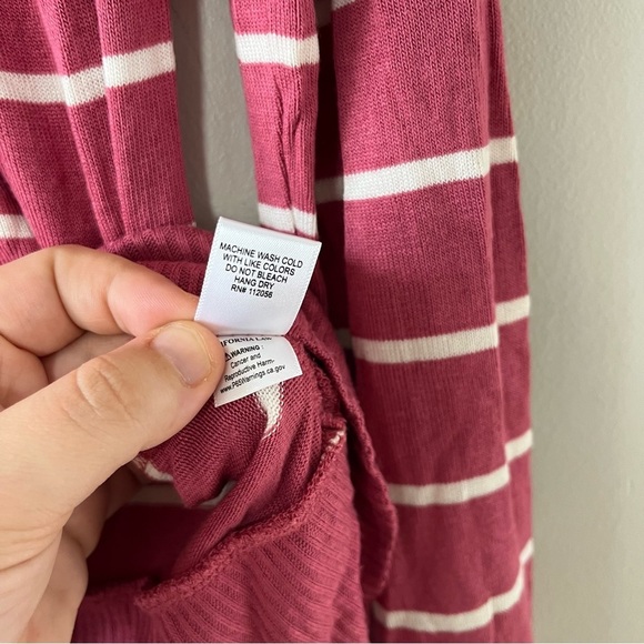 Zenana Outfitters Pink Striped Snap Up Cardigan Medium - Picture 3 of 7